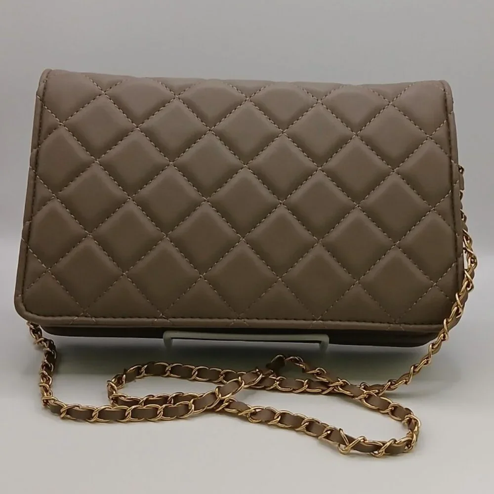 Badgley Mischka Studded Diamond Quilt Crossbody Bag - Picture 3 of 5